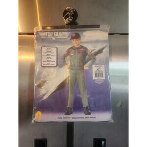 Top Gun Child Costume Small 4-6 Rubie's Pilot Jumpsuit Cap Halloween